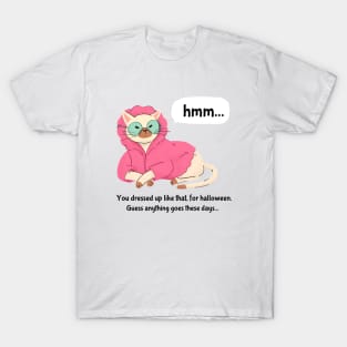 Bougie Funny Cat Halloween Print- Guess Anything Goes T-Shirt